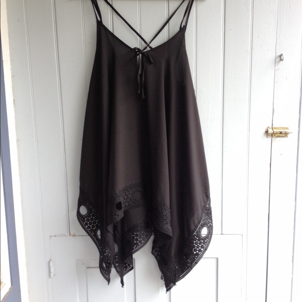 Strappy black top
